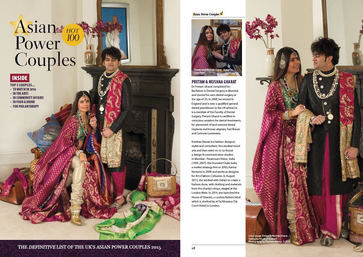 House of Gharats Asian Power Couples Hot 100 - Pretam & Neishaa Gharat double page